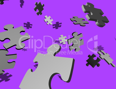 random puzzle on purple