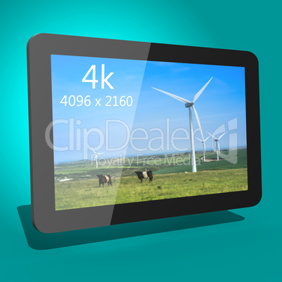4k tablet 3d illustration