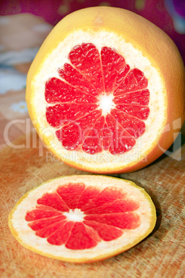 grapefruit red cut by piece