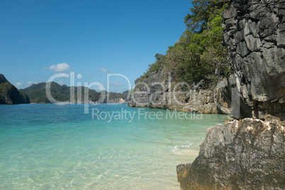 Rocky Coast and Turquoise Waters of Caramoan