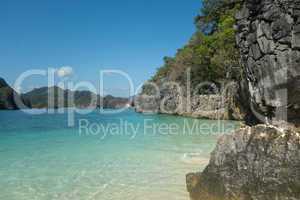 Rocky Coast and Turquoise Waters of Caramoan