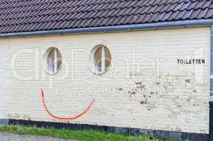 Spray painted Smiley