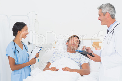 Doctor explaining report to patient