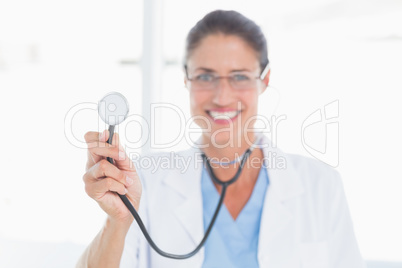 blurry picture of a female doctor