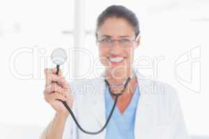 blurry picture of a female doctor