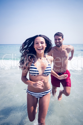 Couple having fun at the beach