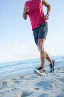 Fit man doing jogging