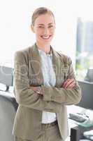 Beautiful businesswoman with arms crossed