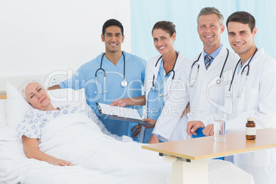 Doctor explaining report to female patient Doctor explaining report to female patient