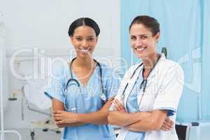 Confident female doctors