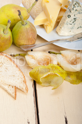 fresh pears and cheese