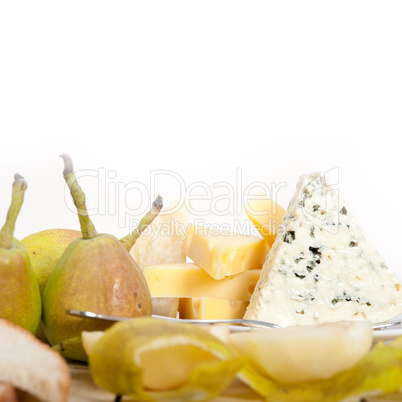 fresh pears and cheese