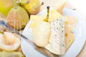 fresh pears and cheese