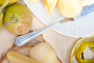 fresh pears and cheese