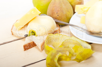 fresh pears and cheese