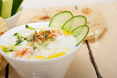 Arab middle east goat yogurt and cucumber salad