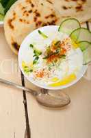 Arab middle east goat yogurt and cucumber salad