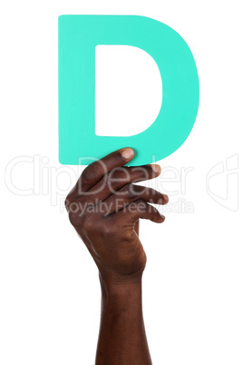 Hand halten Buchstabe D aus Alphabet