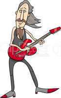 old rock man cartoon illustration