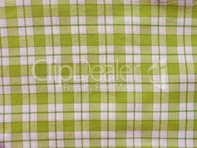 Retro look Green checkered tablecloth background