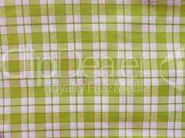 Retro look Green checkered tablecloth background