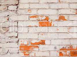 Retro look White brick wall