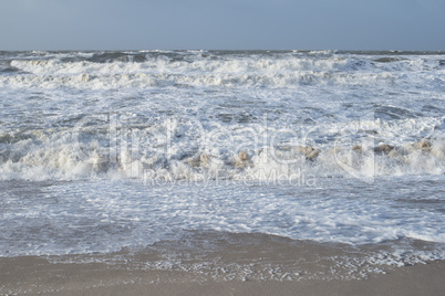 Stormy sea as seen from the beach