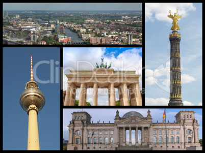 Berlin landmarks collage