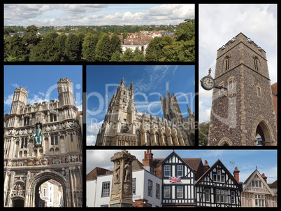 Canterbury landmarks collage