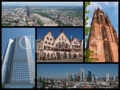 Frankfurt landmarks collage Frankfurt landmarks collage