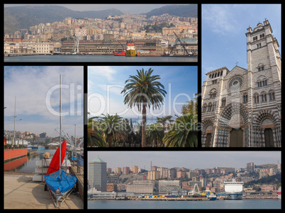 Genoa landmarks collage