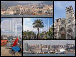 Genoa landmarks collage