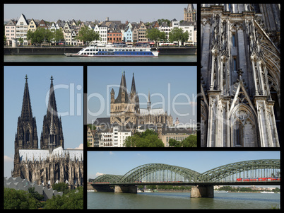 Cologne landmarks collage