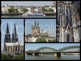 Cologne landmarks collage