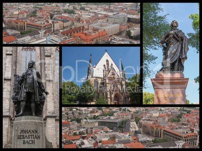 Leipzig landmarks collage