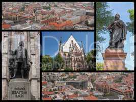 Leipzig landmarks collage