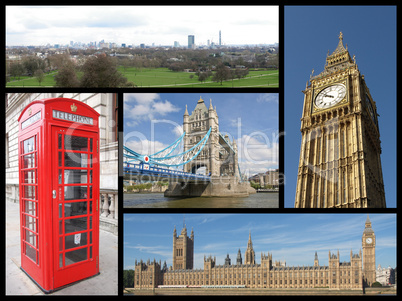 London landmarks collage