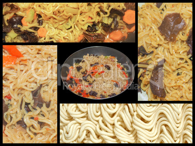 Noodle collage