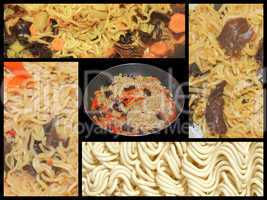 Noodle collage