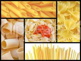 Pasta collage