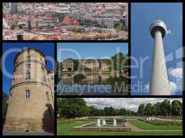 Stuttgard landmarks collage