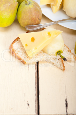 fresh pears and cheese