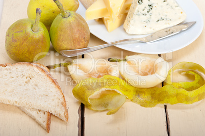 fresh pears and cheese