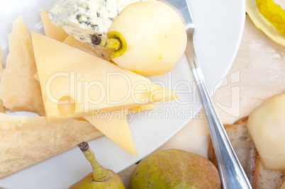 fresh pears and cheese