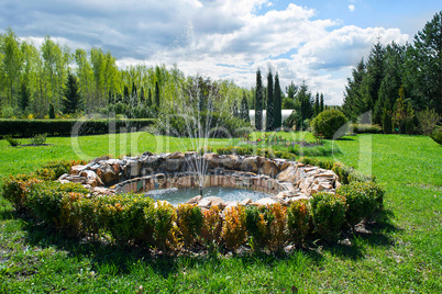 The fountain in the park