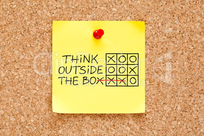 Think Outside The Box Sticky Note