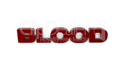 blood 3d letters