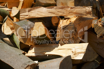 Detail of dry firewood