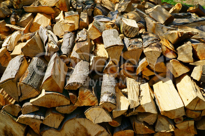 Background of dry firewood