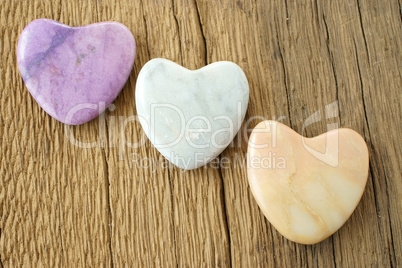 Three stone hearts